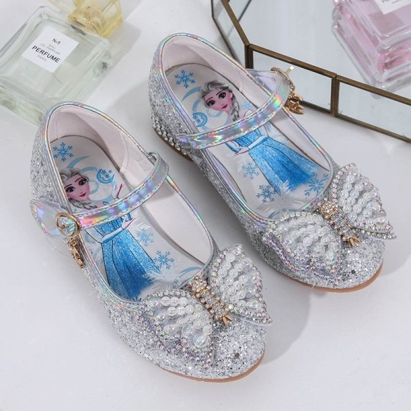 prinsesskor elsa skor barn festskor silverfärgad 19.5cm / size31