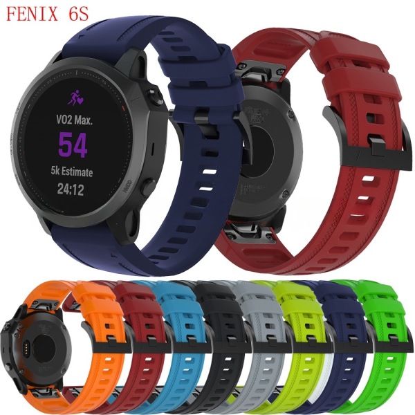 armbånd silikone Garmin 20mm Fenix ​​6s 20 mm grå