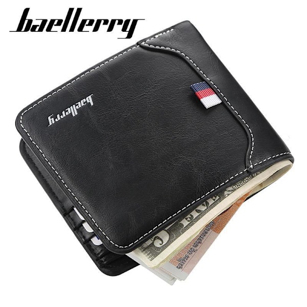 Baellerry Pu læder mænd korte tegnebøger Business Casual krybbe let kaffe