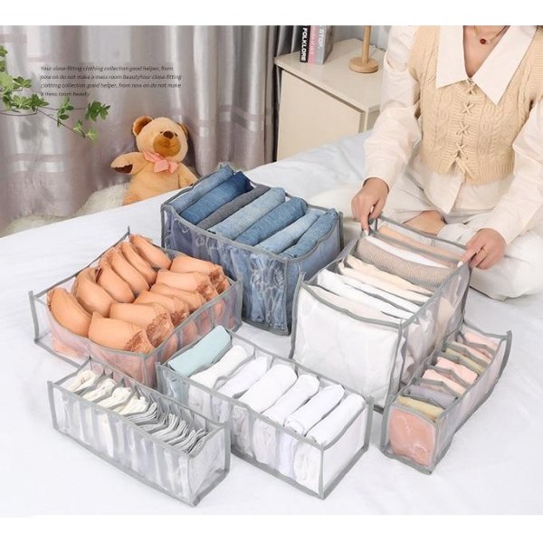 Oppbevaringsboks garderobeboks oppbevaringsboks med rom sammenleggbart vaskerom 2stk/beige-3