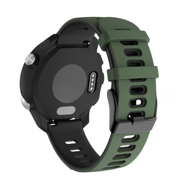 armband silikon Garmin Forerunner 245/645 20mm 22mm grön/svart (20mm)