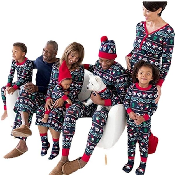 Juletøj Julepyjamas familie pyjamasbukser Julesweater pyjamassæt lapsi 8