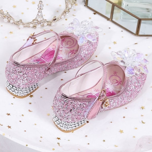 prinsesskor elsa skor barn festskor rosa 15.5cm / size23