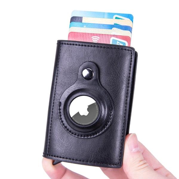 airtag plånbok wallet apple airtags korthållare kort aprikos