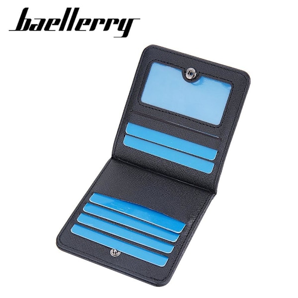 Baellerry Minimalistisk Crosshatch-korthållare för män med flera svart