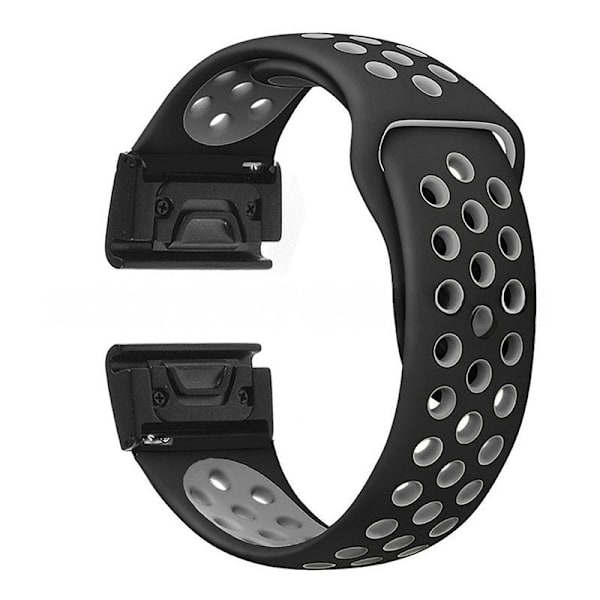 armband silikon Garmin fenix 7/6/5 fenix 7s/6s/5s 22mm grå/gul (fenix7/6/5)