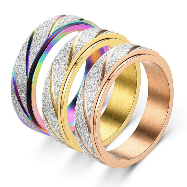 anti-angst spinner fidget roterende ring ringe størrelse 7/17 mm