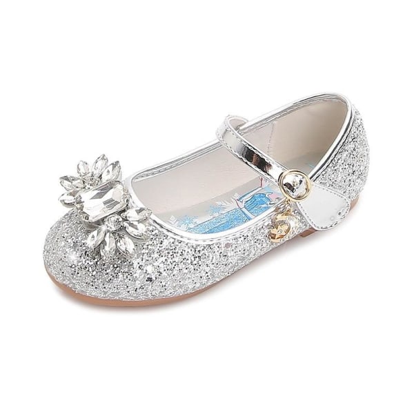 prinsesskor elsa skor barn festskor silverfärgad 20cm / size33