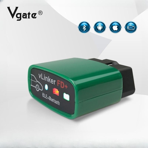 VLinker FD+ BLE 4.0 bildiagnostisk skanner for iOS og Android som på bildet