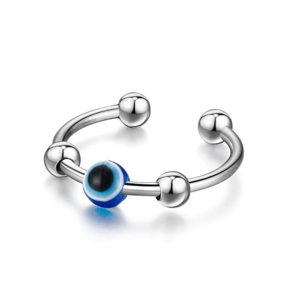 Blue Eyes Creative Roterende De-stress Ring for Angstlindring - 6 mm3 stykker regulerbar