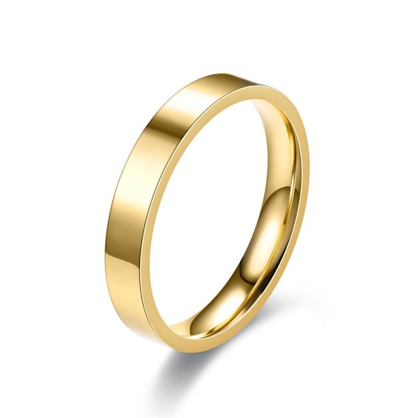 Upeat sopivat vihkisormukset - kiillotetut 14K kultaiset nauhat 4mm litteä musta Nro 8