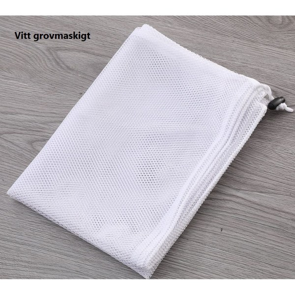Veske stor vaskepose nettpose klespose 60x90cm hvit sort 2stk 2 stk/sort 2