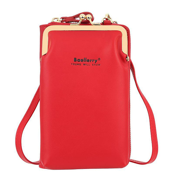 Baellerry Pehmeä Nahka Olkalaukut Naisten Muoti Crossbody Laukut Naisten C punainen 19 cm * 11 cm * 5 cm