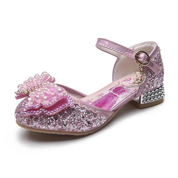 prinsesse elsa sko børn fest sko pige pink 19,5 cm / størrelse 30