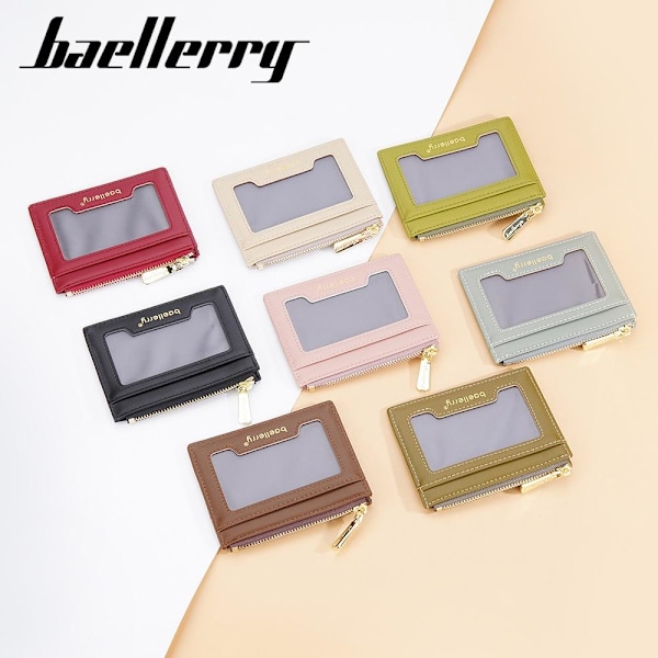 Baellerry Slim Card Holder Minimalistisk pung til kvinder til Grøn