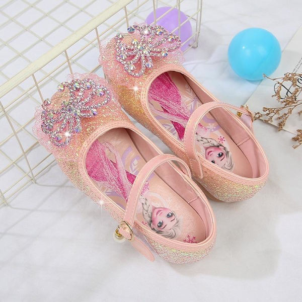 prinsessa elsa skor barn festskor flicka rosa 18.5cm / size29