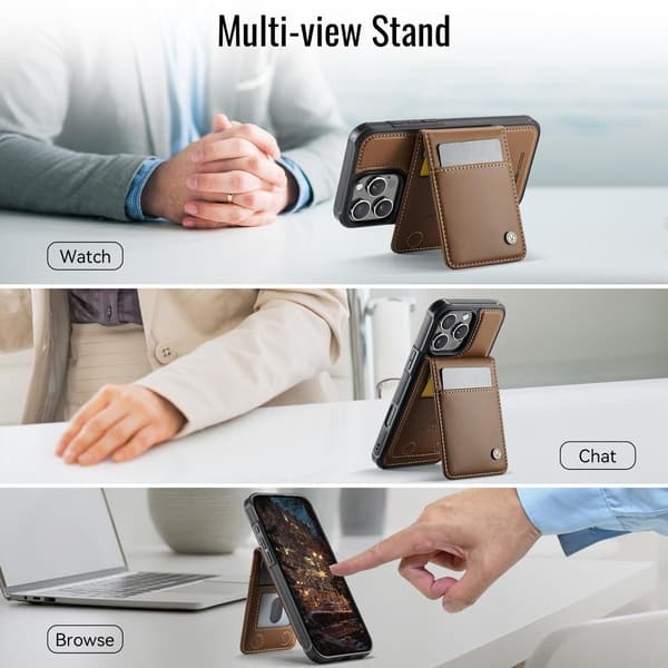 (Til iPhone 16 Plus) Etui med RFID-beskyttelse og aftageligt design rosa