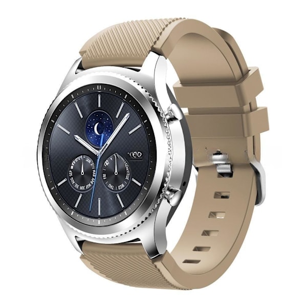 Silikoniranneke Samsung Gear S3 Frontier watch4 22mm pähkinän ruskea