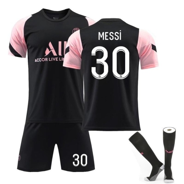 fotbollströja/fotbollskläder messi för barn/vuxen med fotbollsst Barn 24