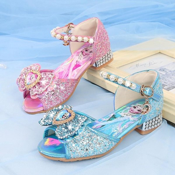 prinsessesko elsa sko børnefestsko blå 16 cm / størrelse 24