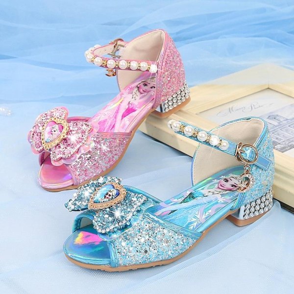 prinsesskor elsa skor barn festskor rosa 16cm / size24