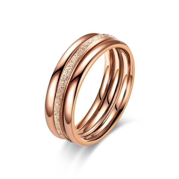 Three Lives Three Worlds klassisk parring i frostad finish rosa guld sansheng nr 5