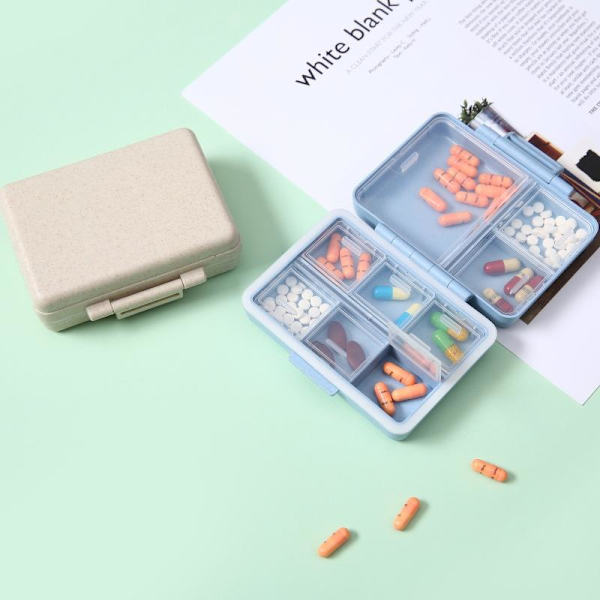 dosett piller dosett medicinask piller box 9 fack grön