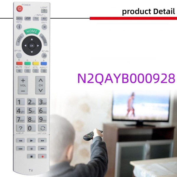 fjernkontroll erstatningsfjernkontroll for Panasonic N2QAYB000858 00093 n2qayb000928
