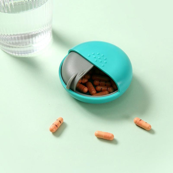 tablett dosett pillerburk medicin låda piller behållare 1 fack grön