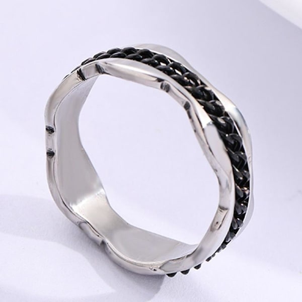 anti-ångest spinner fidget roterande ring ringar Size9/19mm