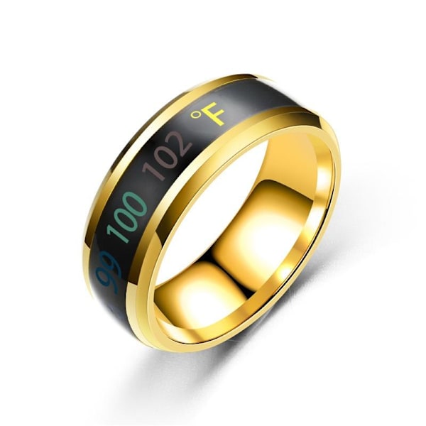 Temperaturbeständighet Par Ring 925 Sterling Silver Fashion Fahr fahrenheit 8mm blå nr 9