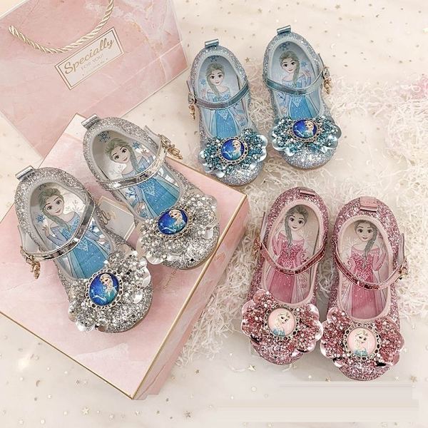 prinsessa elsa kengät lasten juhlakengät tyttö pinkki 20,5 cm / koko 34