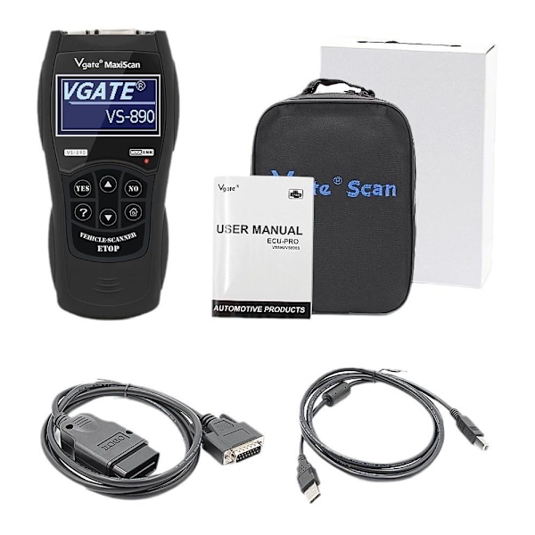 Vgate VS890 Multi-Language OBD2 bilkodläsare feldiagnostisk skan som på bilden
