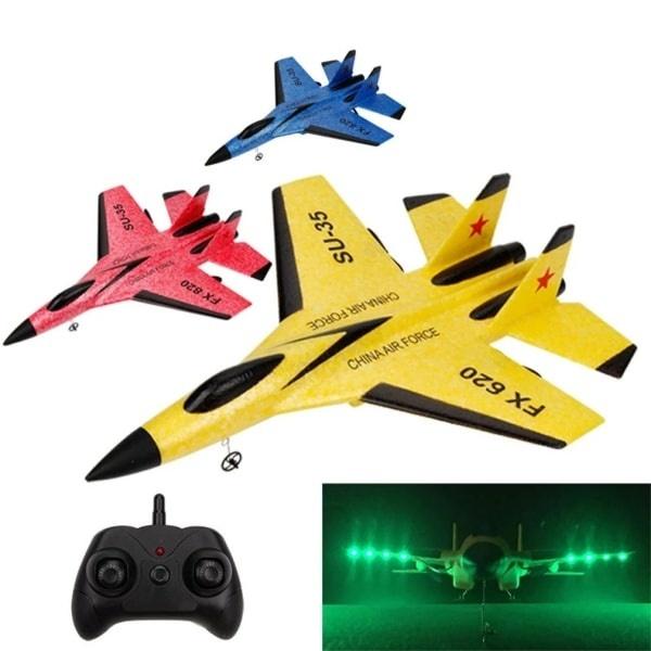 su 35 rc fly rc-fly legetøj med led lys gul 8a02 | gul | Fyndiq