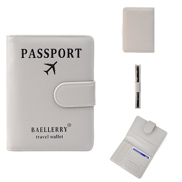 Baellerry RFID-suojattu passinkotelo magneettilukolla - harmaa