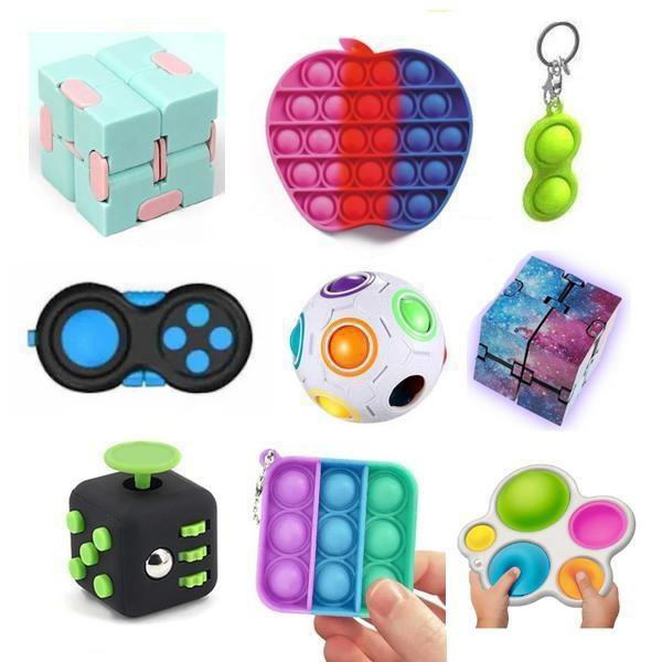 fidget toys pop it stressbollar fidget toys pack/set 9 st