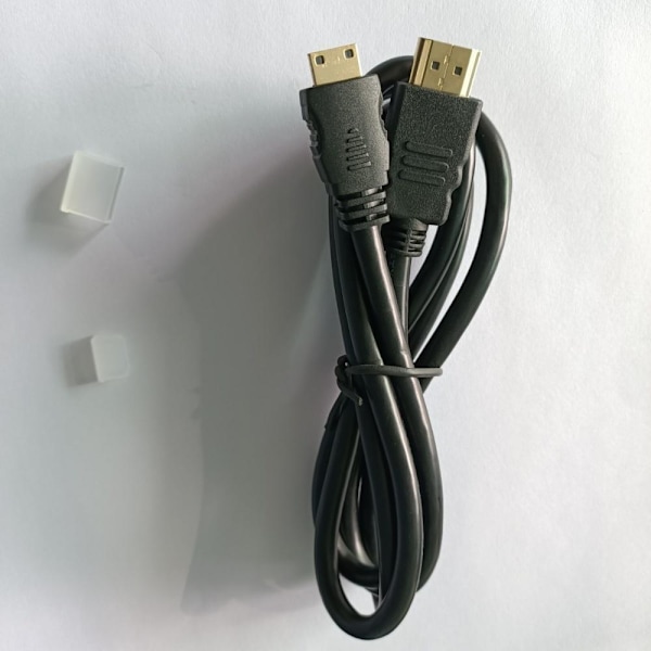 Mini HDMI till HDMI-kabel - högupplöst video för kameror, TV-app 1.5 m vit mikro-HDMI