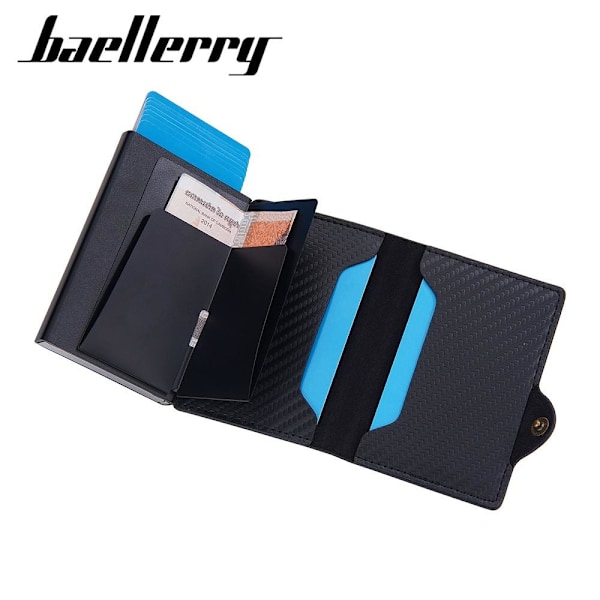 Baellerry Kulfiber RFID-blokerende Minimalistisk Herrepengepung me sort