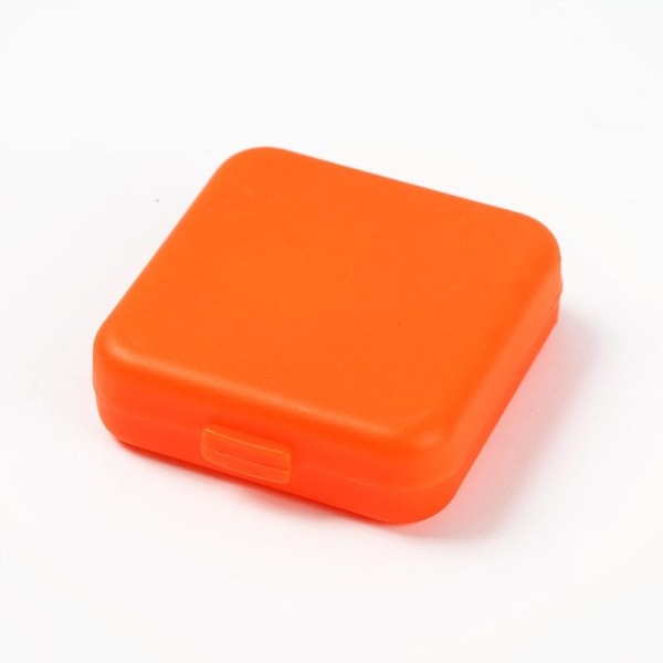 tablett dosett pillerburk medicin låda piller behållare 4 fack orange