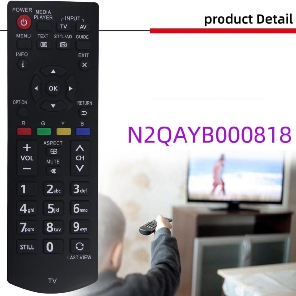 fjärrkontroll ersättning remote för Panasonic N2QAYB000823 N2QAY som på bilden