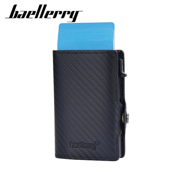 Baellerry Kulfiber RFID-blokerende Minimalistisk Herrepengepung me sort