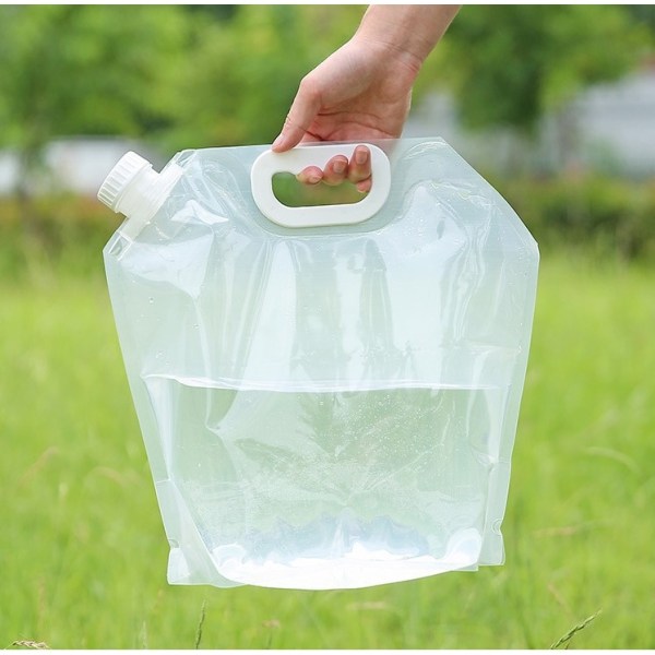 Bärbar hopfällbar vattendunk plastdunk vatten dunkar vattenpåse 2st/10L