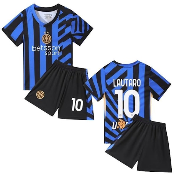 Inter Milan hemmafotbollströja nr 10 Lautaro - Fotbollsset för v #16 (100CM)