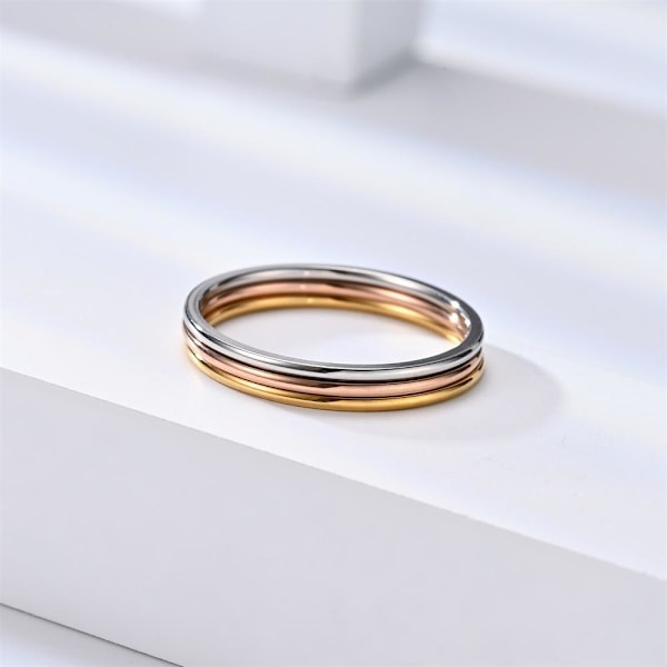 Ultrafin kuleåpningsring Personlig Pinky Ring - 1MM delikate indre 1mm stålmaling nr. 5