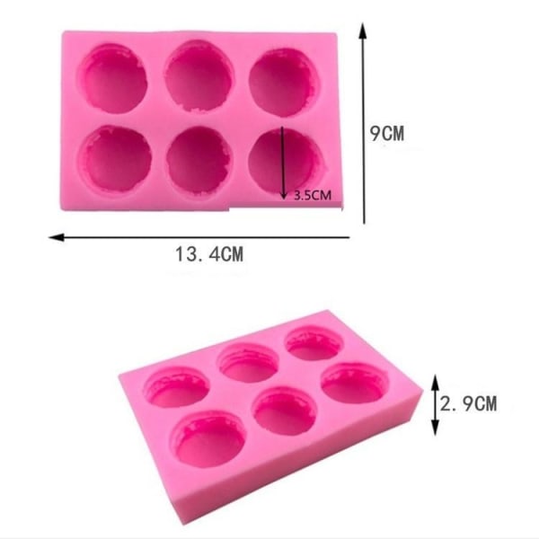 lysforme lys stearinlys gør-det-selv-forme i silikoneform 6 macarons
