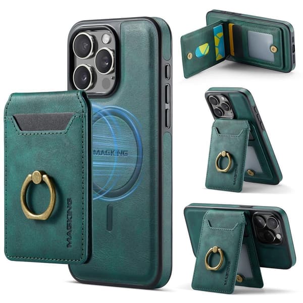 (Til iPhone 12 Pro Max) MagSafe Telefoncover med roterende ring sort