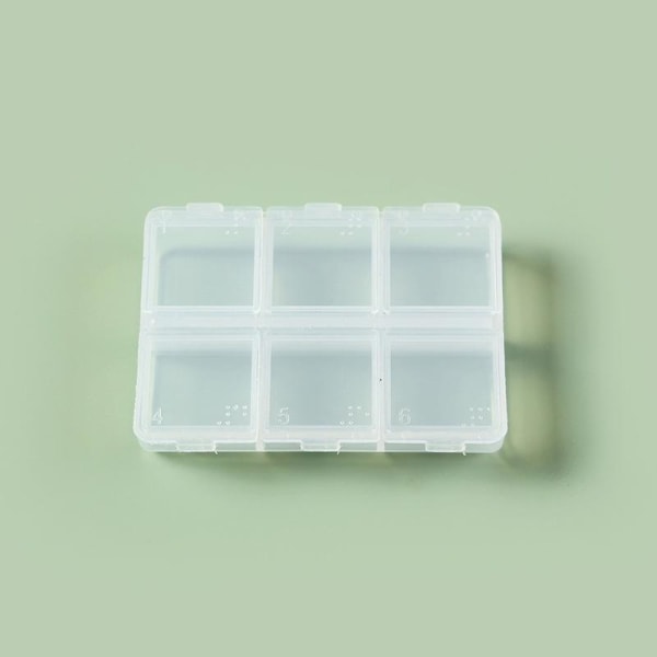 piller burkar medicindosett piller låda pillerbehållare 6 fack transparent