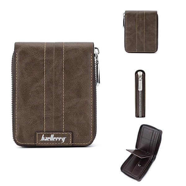Baellerry RFID Blokerende Slim Tegnebog til Mænd - Multi Card Slots brun