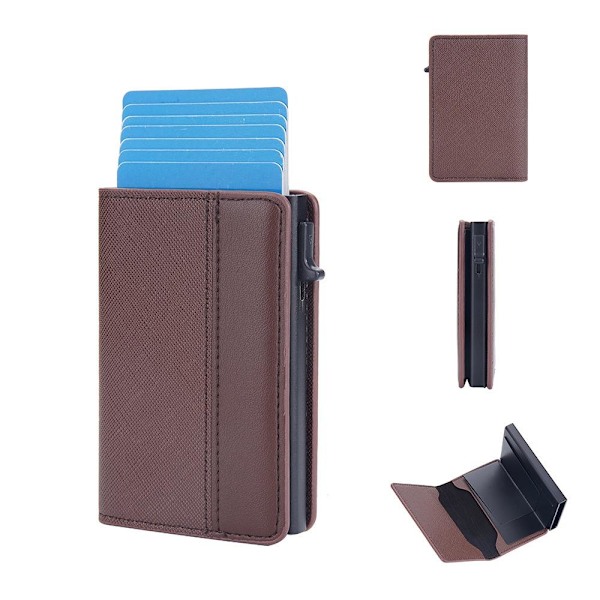 Baellerry RFID Blocking Bifold-plånbok för män - Snygg färgblock kaffe