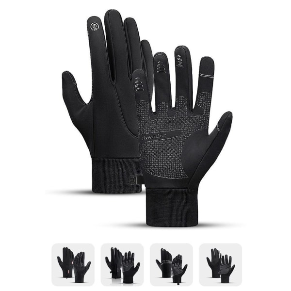varma vantar touch handskar vattentäta cykel handskar A0079 svart XL